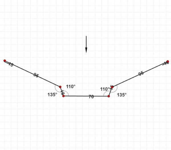 Ендова верхняя 95х75х95