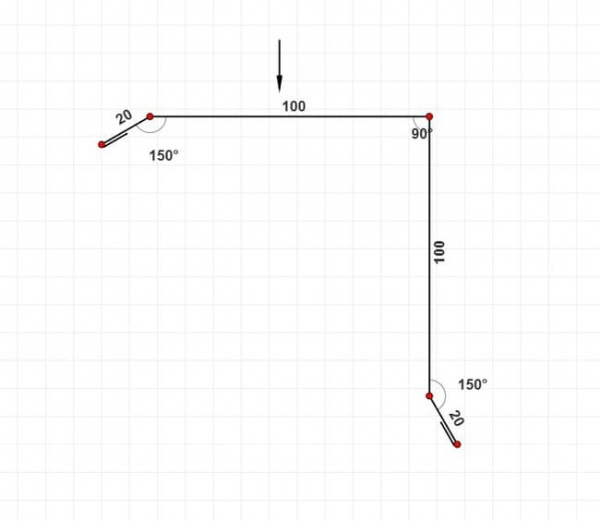 Торцевая планка 100х100