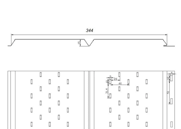 Софит металлический с перфорацией 0,45 PE RAL 7024 Matt