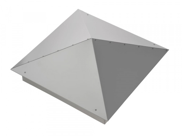 Колпак на столб забора скатный RAL 7004