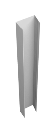 Планка декоративная 11мм для М-образного штакетника 0,45 RAL 9003 Белый