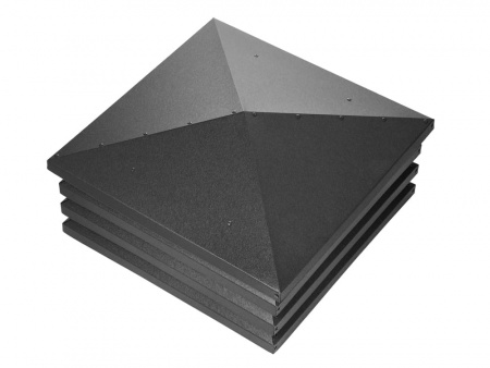 Колпак на столб забора Хай-Тек RAL 7024 Drap