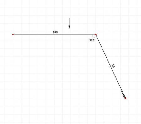 Карнизная планка 100х85