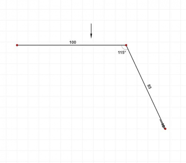 Карнизная планка 100х85