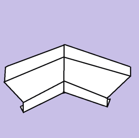 Угол отлива внутренний Белый RAL 9003