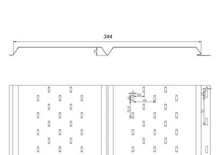 Софит металлический с перфорацией 0,45 PE RAL 7024