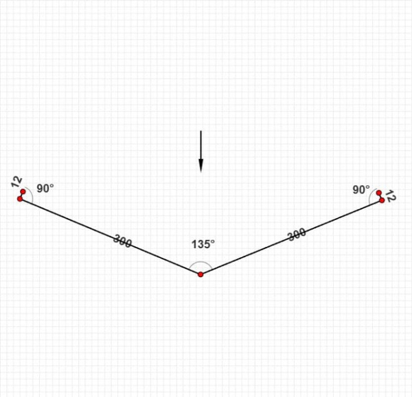 Ендова нижняя 300х300