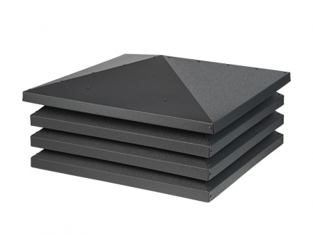 Колпак на столб забора Хай-Тек RAL 7024 Drap