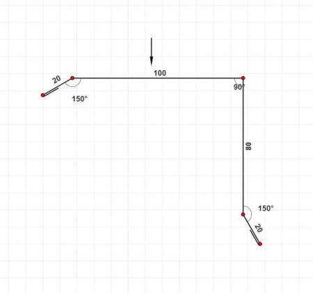Торцевая планка 80х100