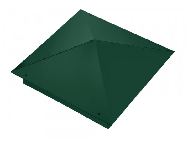 Колпак на столб забора скатный RAL 6005