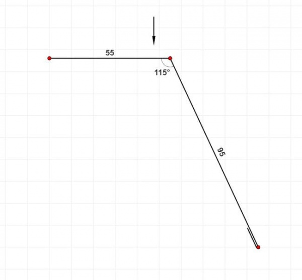 Карнизная планка 55х95