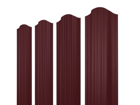 Евроштакетник двухсторонний П-образный RAL 3005 Вишневый