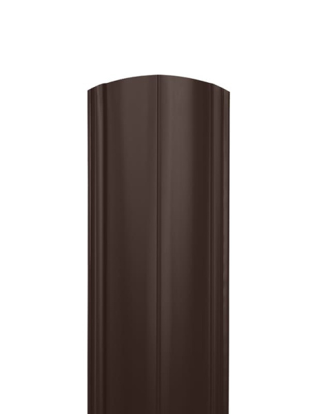 Евроштакетник двухсторонний Полукруглый RAL 8017 Шоколад