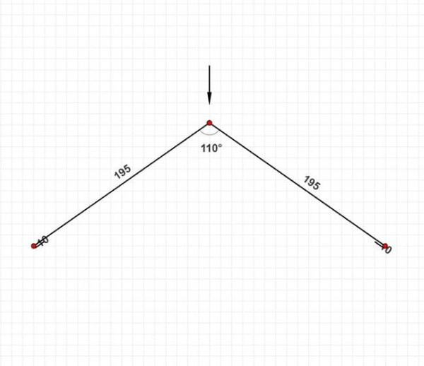 Конек простой 195х195