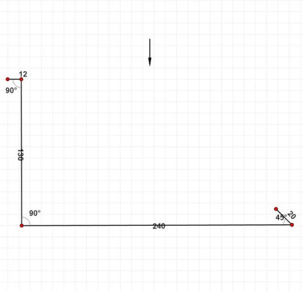 Планка примыкания к трубе 130х240