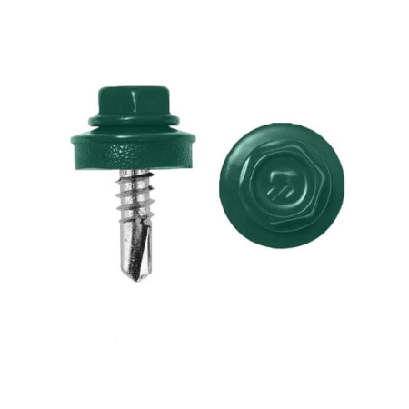 Саморезы с буром 4,8х19 мм RAL 6005