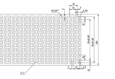 Лента карнизная вентиляционная коричневая RAL 8017