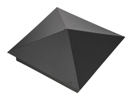 Колпак на столб забора скатный RAL 7024 Drap