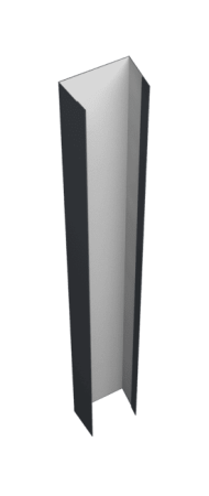 Планка декоративная 15мм для П-образного штакетника 0,45 RAL 7024 Графит