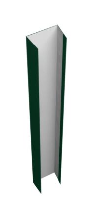 Планка декоративная 15мм для П-образного штакетника 0,45 RAL 6005 Зеленый мох