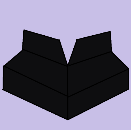 Угол отлива наружный Чёрный RAL 9005