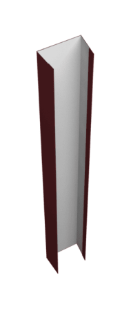 Планка декоративная 11мм для М-образного штакетника 0,45 RAL 3005 Вишневый