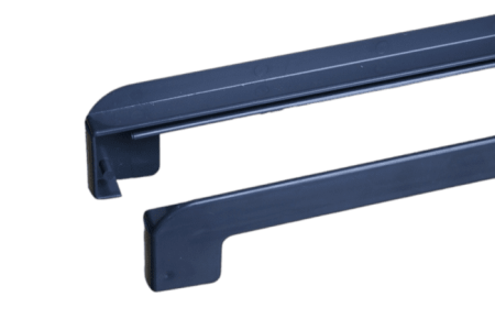 Заглушка-накладка торцевая для отлива 2-х сторонняя 25/380мм Графит RAL 7024