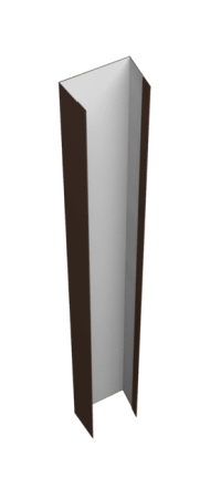 Планка декоративная 11мм для М-образного штакетника 0,45 RAL 8017