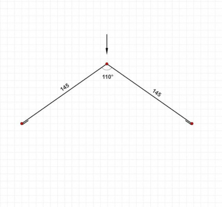 Конек простой 145х145