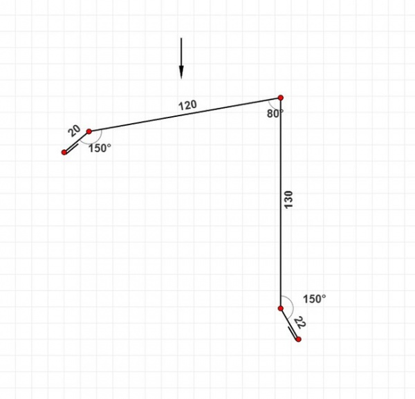 Конек односкатной кровли 120х130