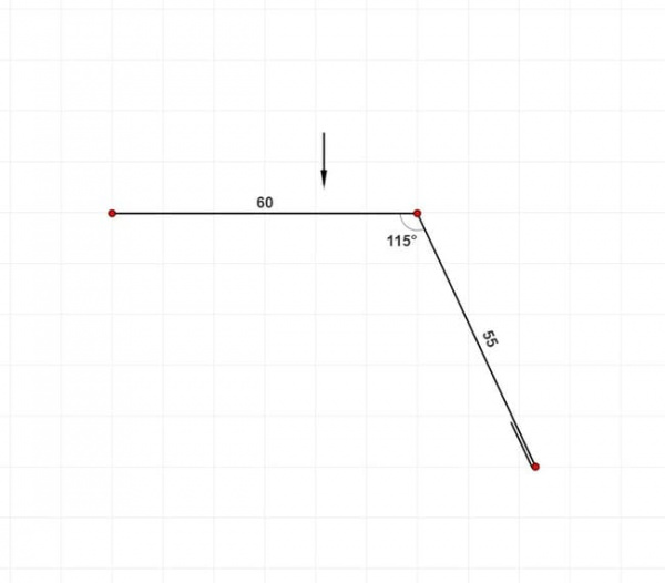 Карнизная планка 60х55