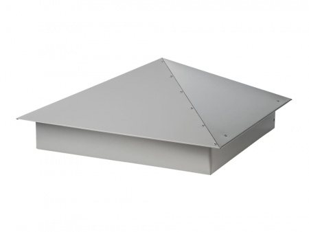 Колпак на столб забора скатный RAL 7004