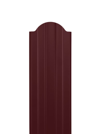 Евроштакетник двусторонний М-образный RAL 3005 Красное вино