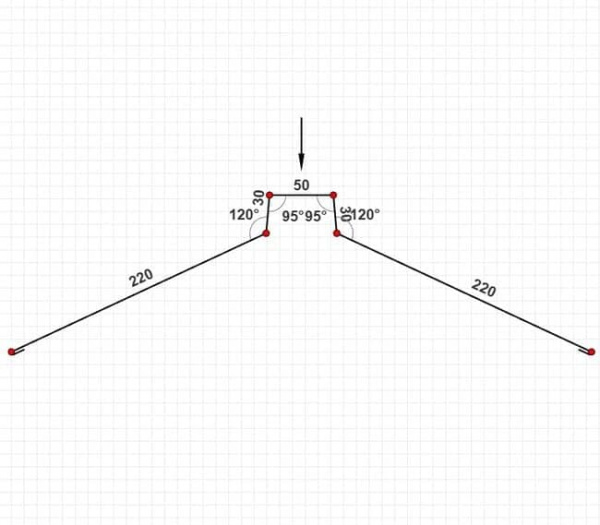 Конек фигурный 220х50х220