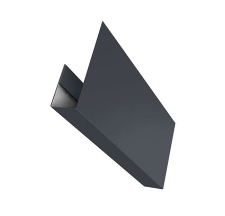 J-профиль 8мм для фибросайдинга PE RAL 7024