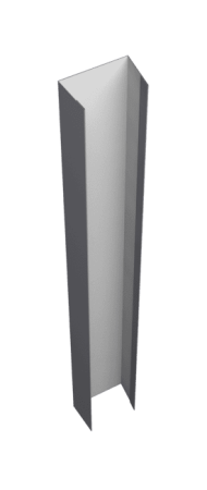 Планка декоративная 11мм для М-образного штакетника 0,45 RAL 7004 Серый