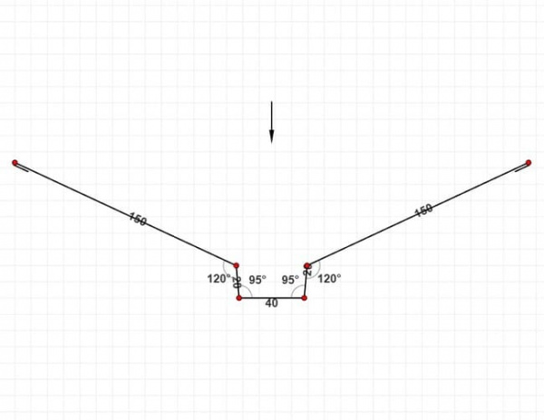 Ендова верхняя 150х40х150