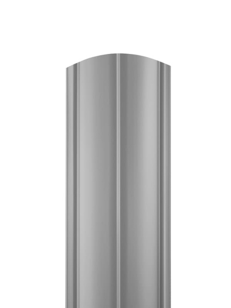 Евроштакетник двухсторонний Полукруглый RAL 7004 Серый