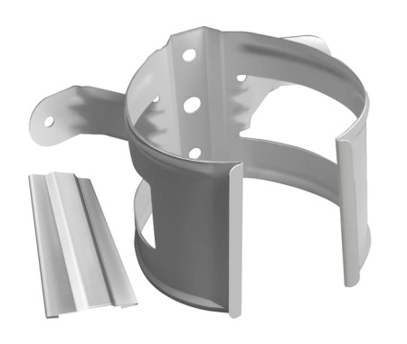 Кронштейн трубы VEGAStyle на дерево 90мм 9003 (Сигнальный белый)