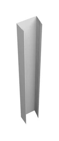 Планка декоративная 13мм для Полукруглого штакетника 0,45 RAL 9003 Белый