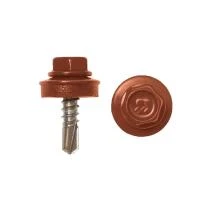 Саморезы с буром 4,8х19 мм RAL 8004