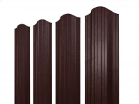 Евроштакетник двухсторонний П-образный 115мм, RAL 8017 Муар