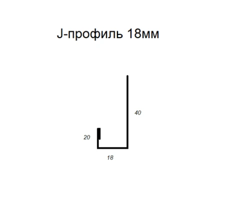 J-профиль 18мм PE RAL 7024
