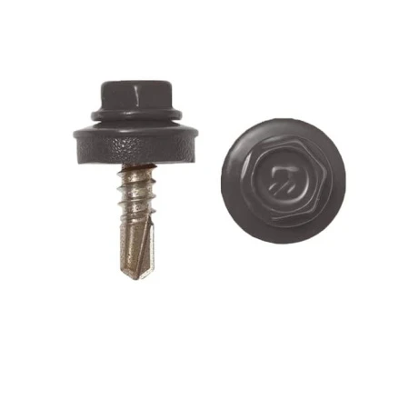 Саморезы с буром 4,8х19 мм RAL 8019