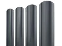 Евроштакетник двухсторонний Полукруглый 137мм, RAL 7024