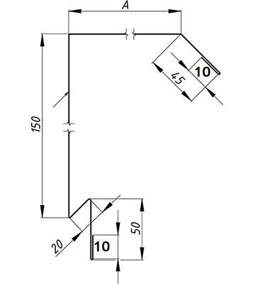 Фасонный элемент кровельный ФЭК-08
