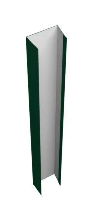 Планка декоративная 11мм для М-образного штакетника 0,45 RAL RAL 6005 Зеленый мох