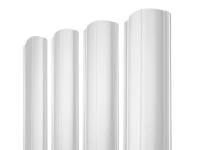 Евроштакетник двухсторонний Полукруглый RAL 9003 Белый