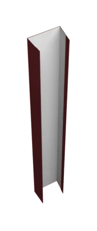 Планка декоративная 15мм для П-образного штакетника 0,45 RAL 3005 Вишневый