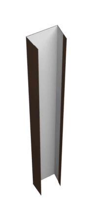 Планка декоративная 13мм для Полукруглого штакетника 0,45 RAL 8017 Шоколад